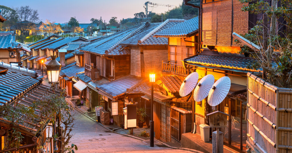 小江戸風の日本の歴史を感じる街並み